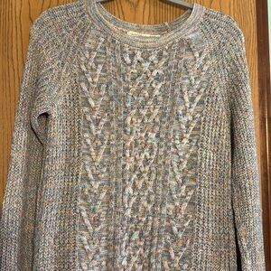 Faded Glory Multicolor Cable Knit Sweater